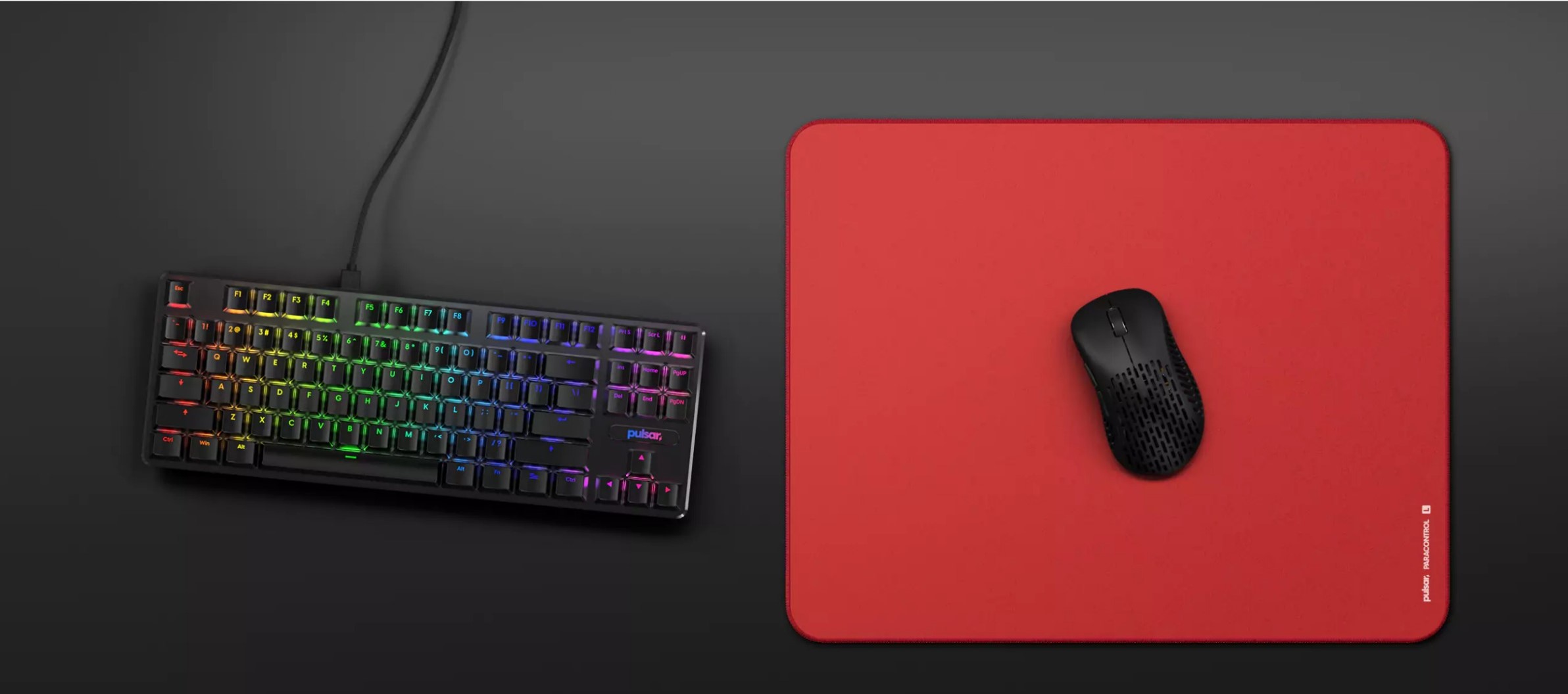 A large marketing image providing additional information about the product Pulsar Paracontrol V2 Mousemat Medium - Black - Additional alt info not provided